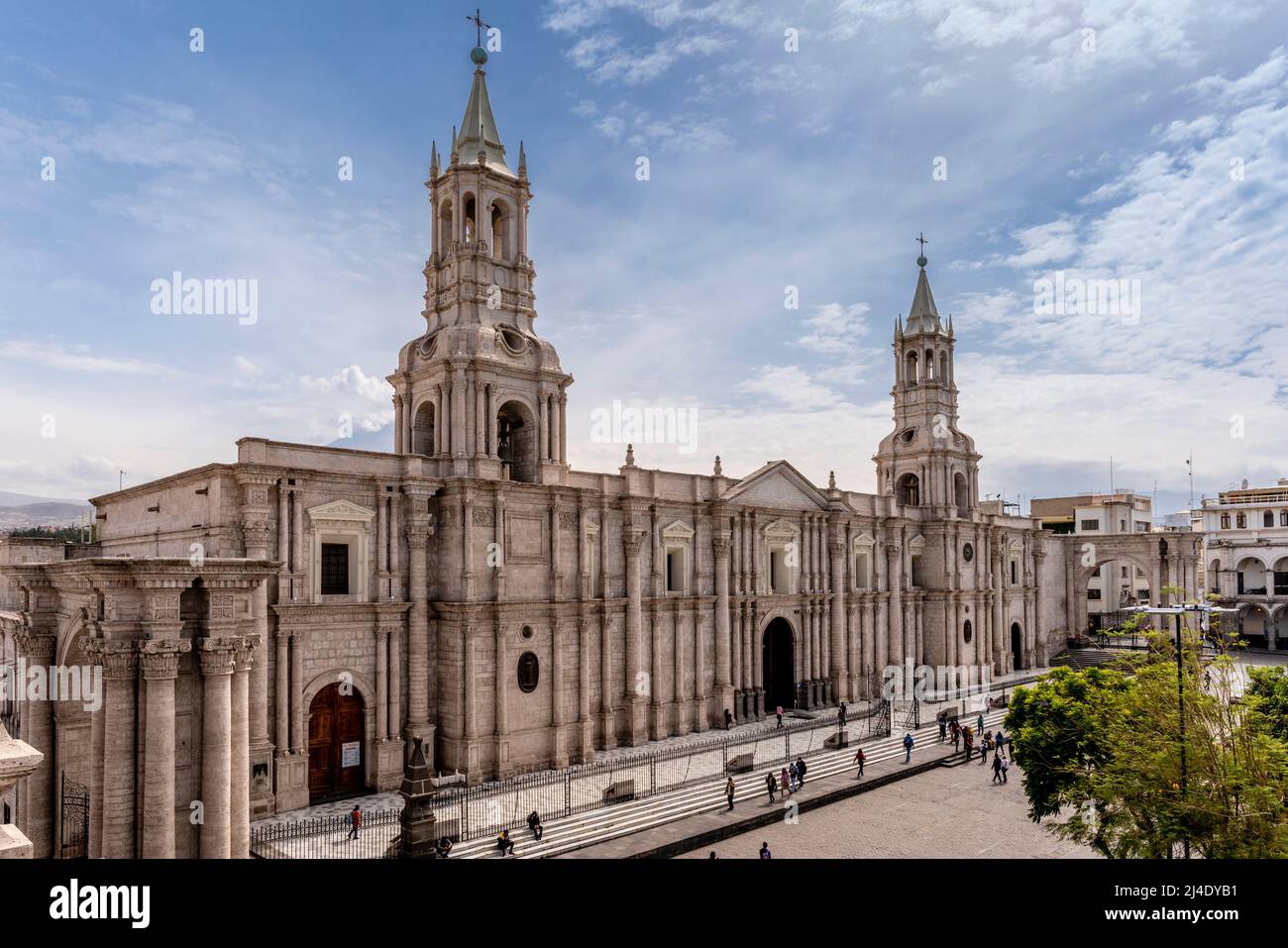 The Basilica Cathedral of Arequipa, Arequipa, Peru. Stock Photo