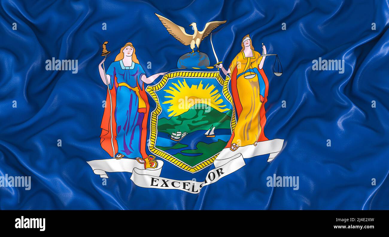 flag of the us state new york. 3d render Stock Photo Alamy