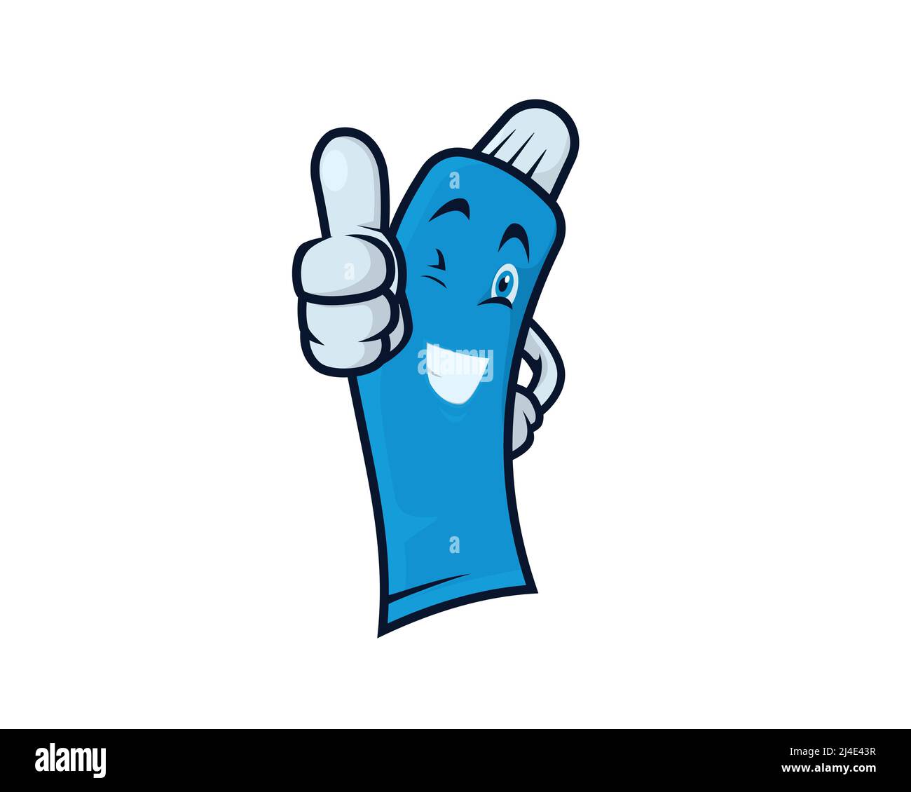 Humbly and Friendly Toothpaste Recommending Gesture Vector Stock Vector