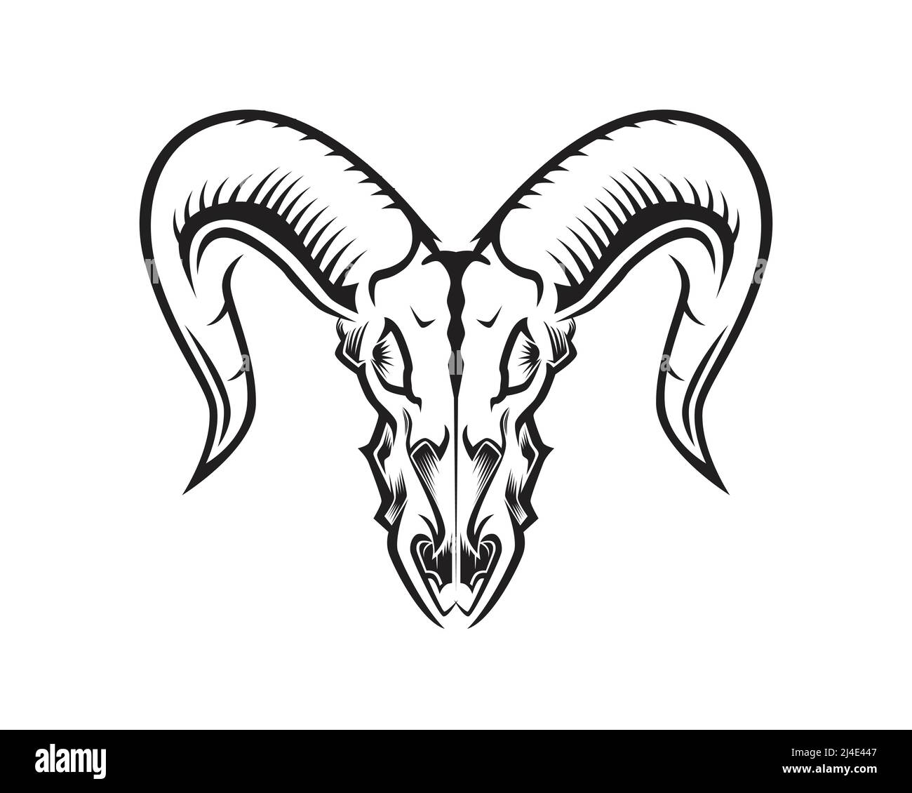 ram skull silhouette