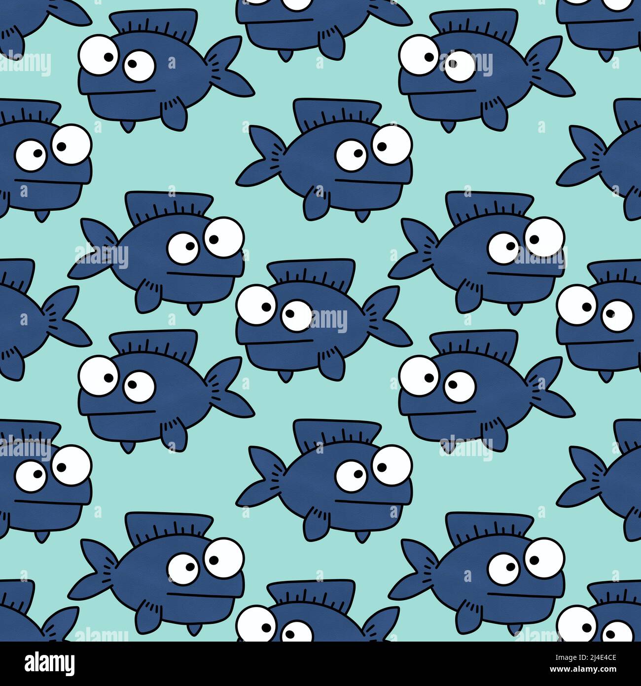 Summer seamless fish pattern for fabrics and textiles and packaging and ...