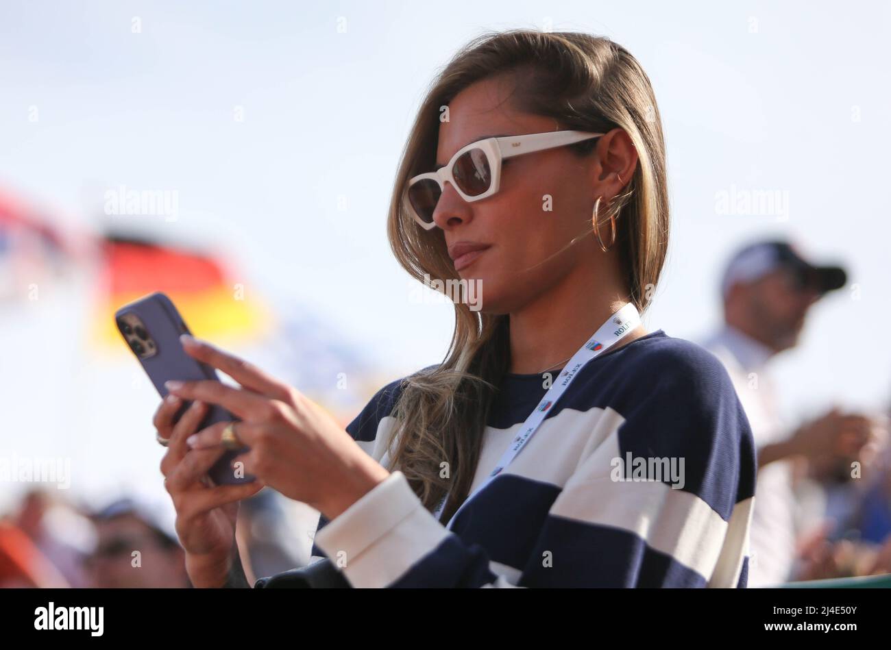 Sophia Thomalla, girlfriend of Alexander Zverev of Germany during the Rolex  Monte-Carlo Masters 2022, ATP Masters 1000 tennis tournament on April 14,  2022 at Monte-Carlo Country Club in Roquebrune-Cap-Martin, France - Photo: