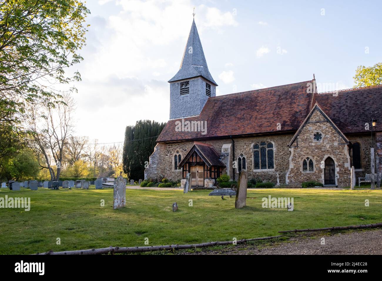 The beautiful Anglican St. Peter's Church in the Essex village of Great
