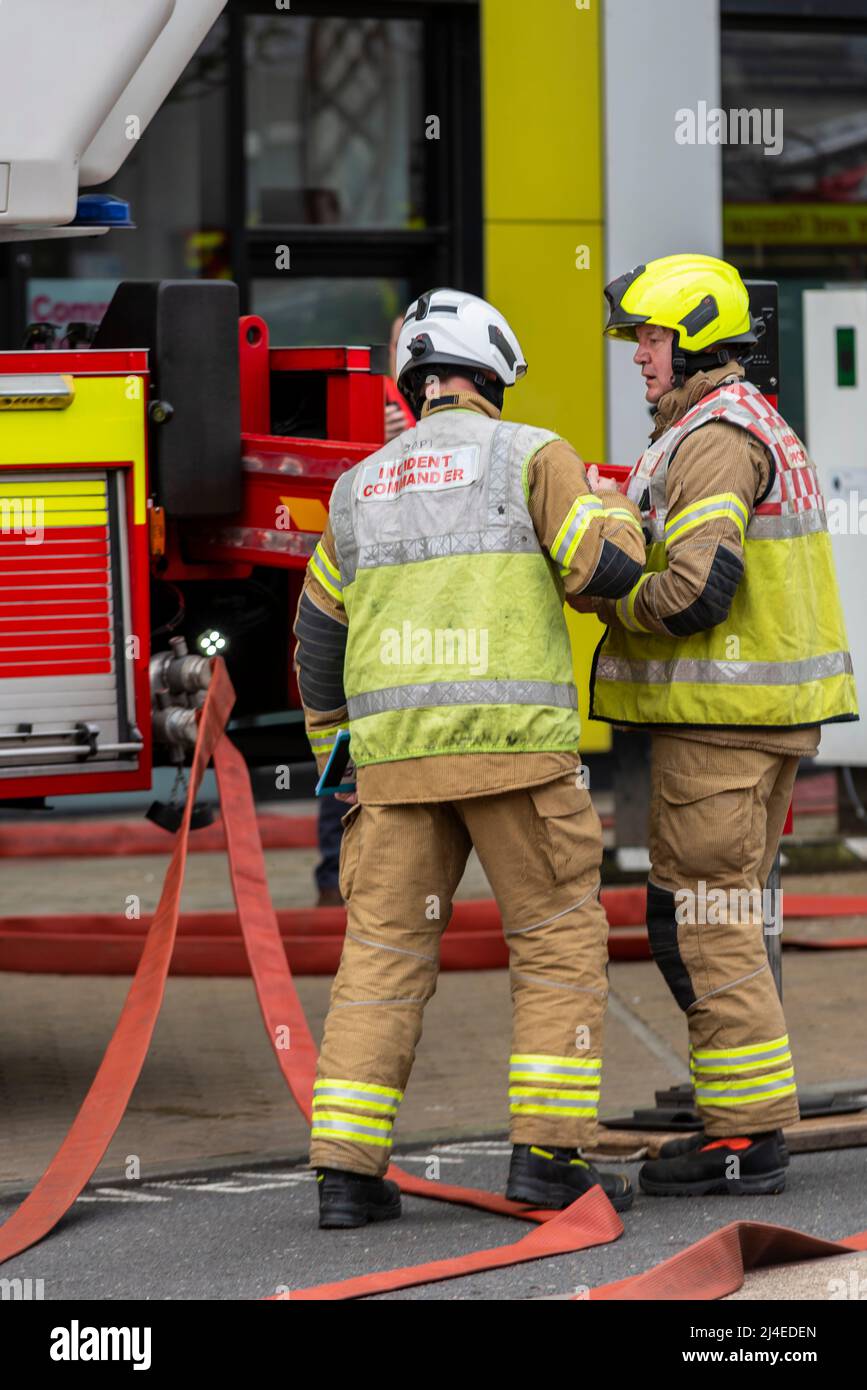 Essex County Fire & Rescue Service carrying out a large scale training ...