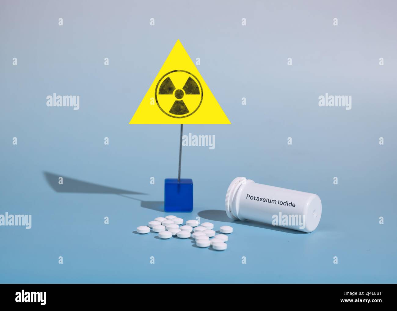 Potassium iodide tablets for use in case of radioactive contamination