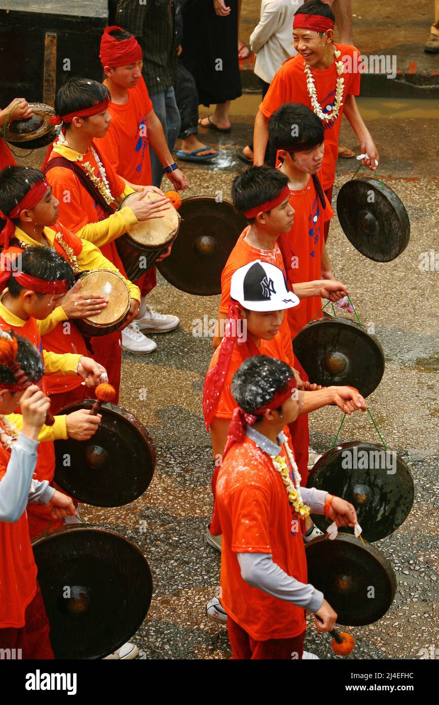 Bun Pi Mai, Lao New Year celebration in Luang Prabang, Laos Stock Photo