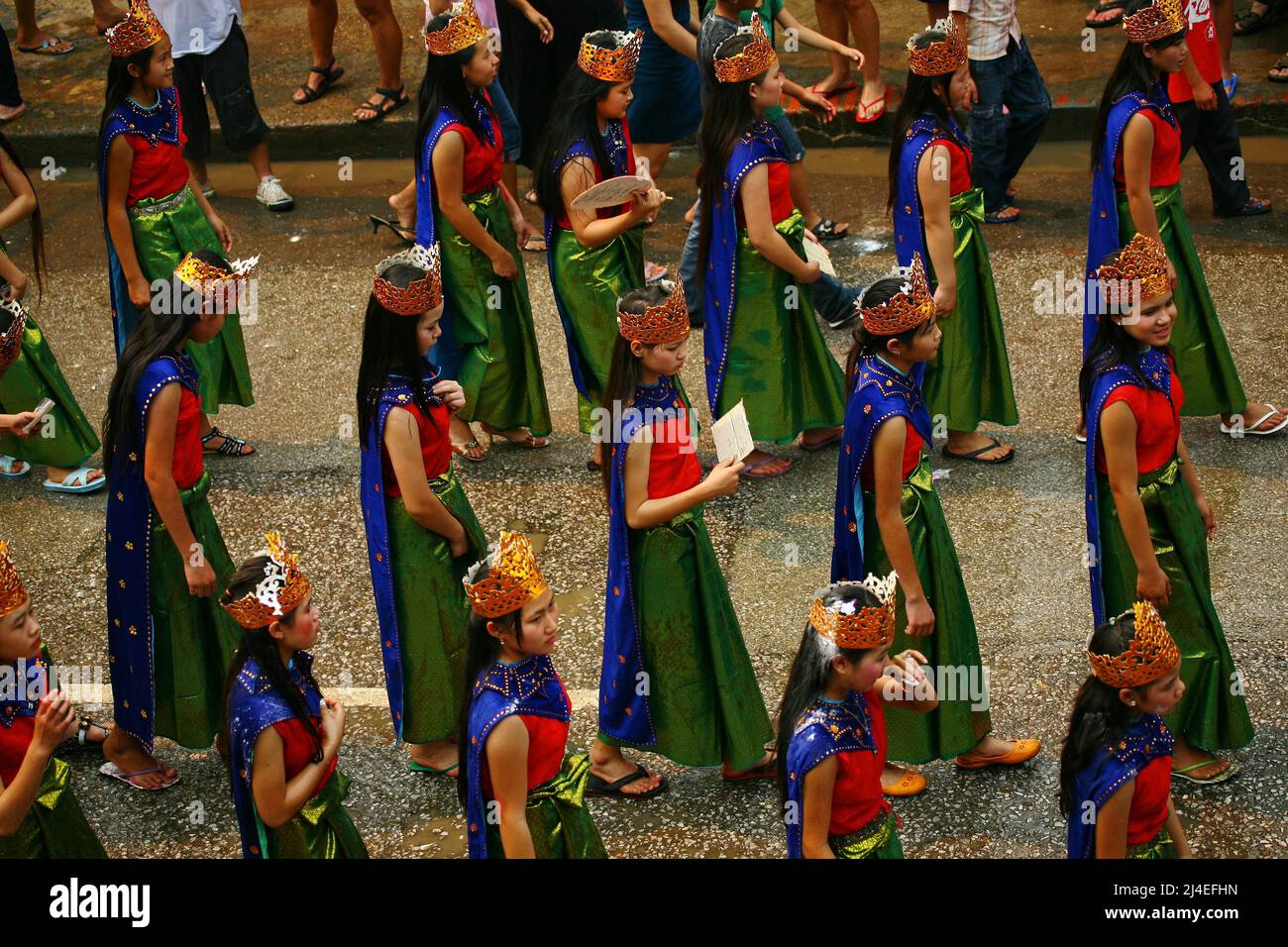 Bun Pi Mai, Lao New Year celebration in Luang Prabang, Laos Stock Photo