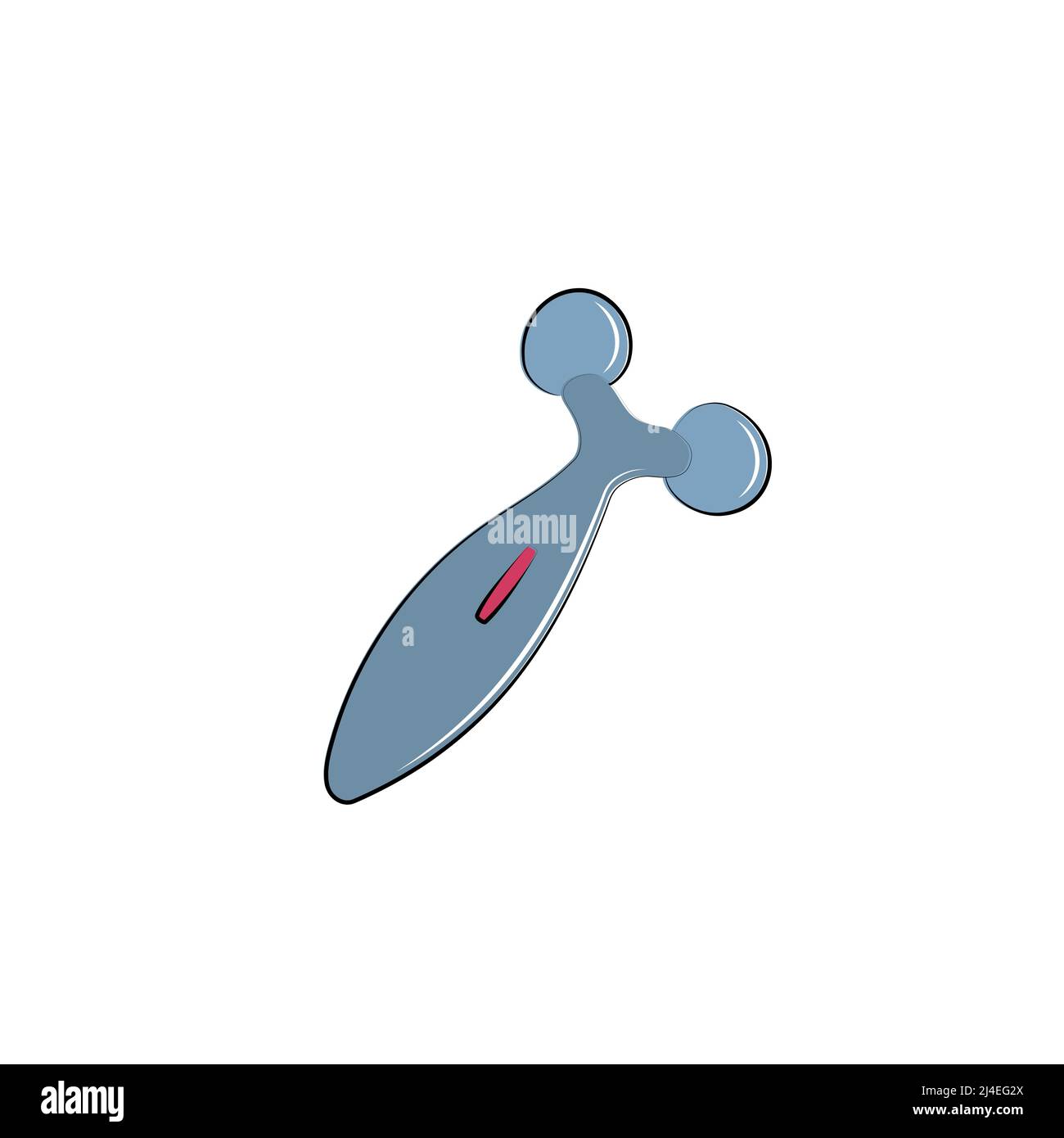 Contour roller for the face. Massage tool for sculpting the skin