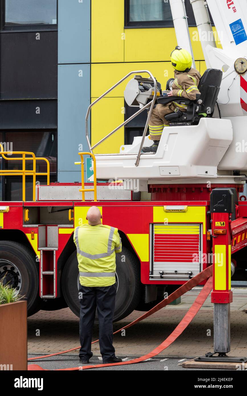 Essex County Fire & Rescue Service carrying out a training exercise at