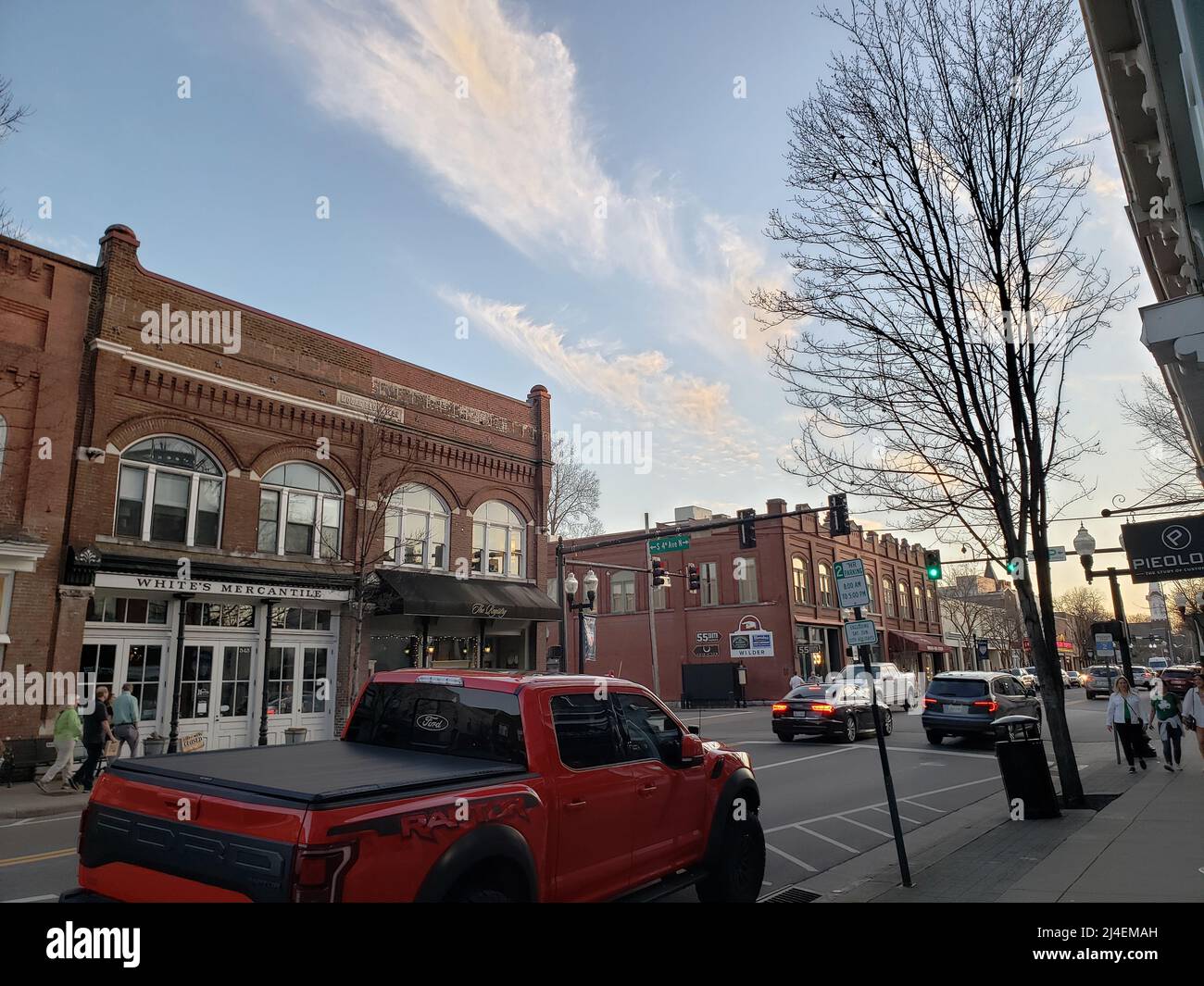 Streetscape view of Franklin, Tennessee Stock Photo Alamy
