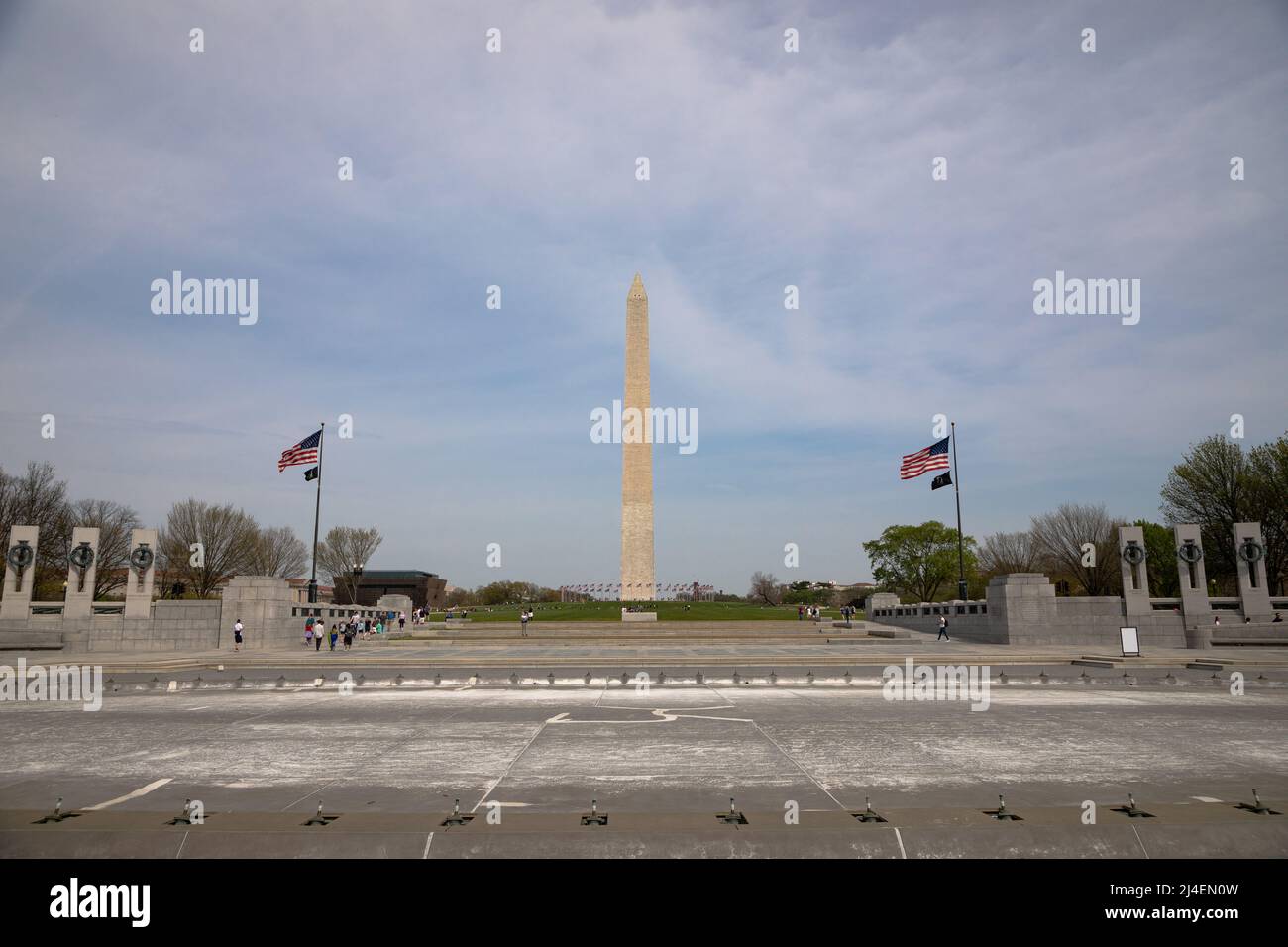 The Washington Monument on a Beautiful Spring Day Stock Photo