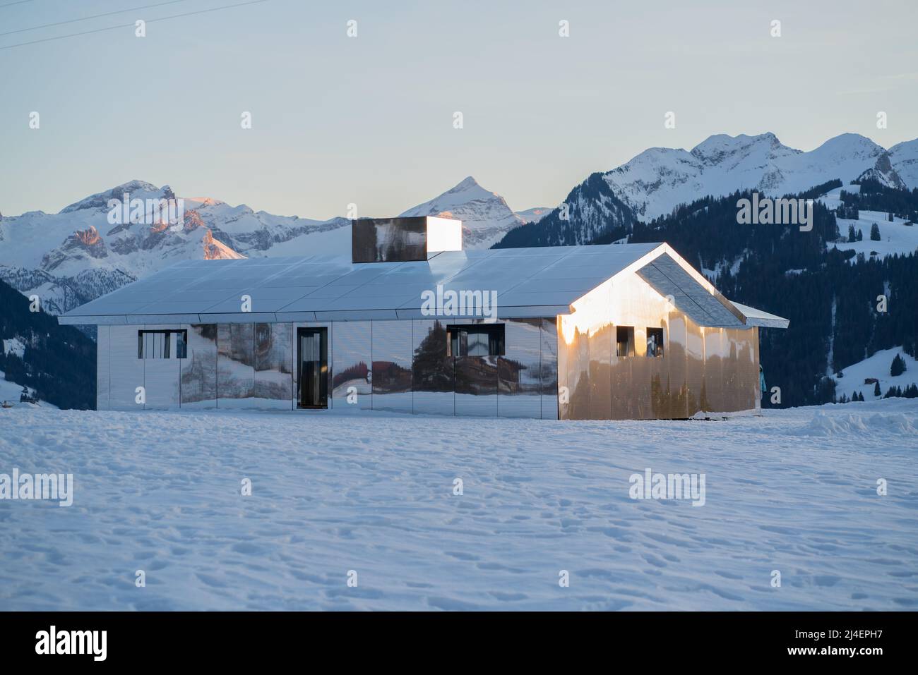 Mirage house of mirrors in Gstaad, Switzerland Stock Photo Alamy