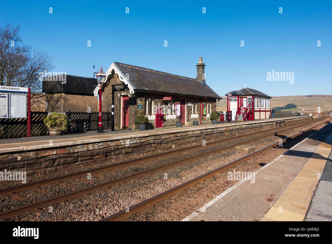Garsdale Station, Settle Carlisle Railway, Yorkshire Dales National Park Stock Photo