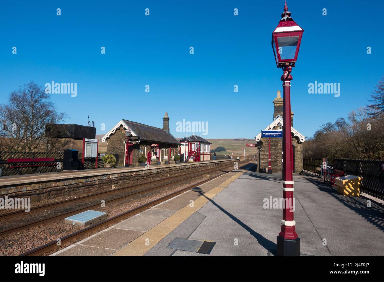 Garsdale Station, Settle Carlisle Railway, Yorkshire Dales National Park Stock Photo