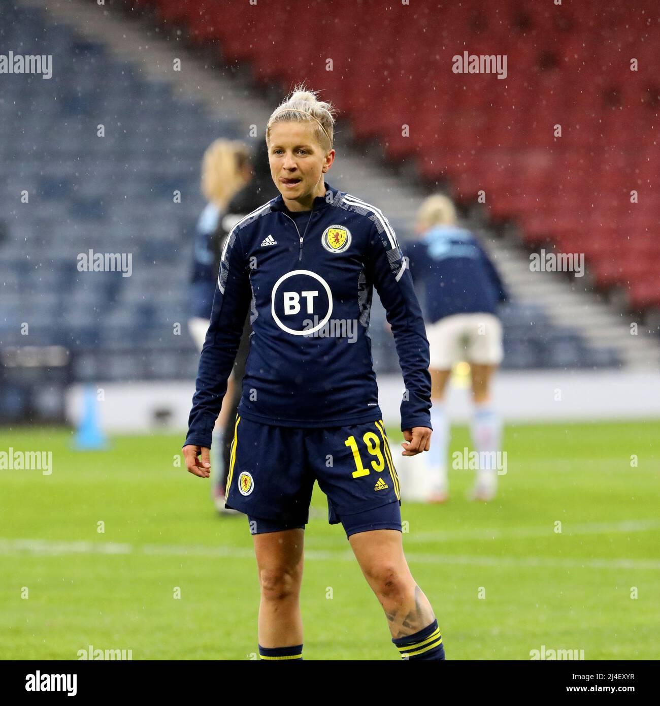 LANA CLELLAND, Scottish professional football player, playing for Scotland  at Hampden Park, Glasgow in the FIFA Women's World Cup qualifying round aga  Stock Photo - Alamy
