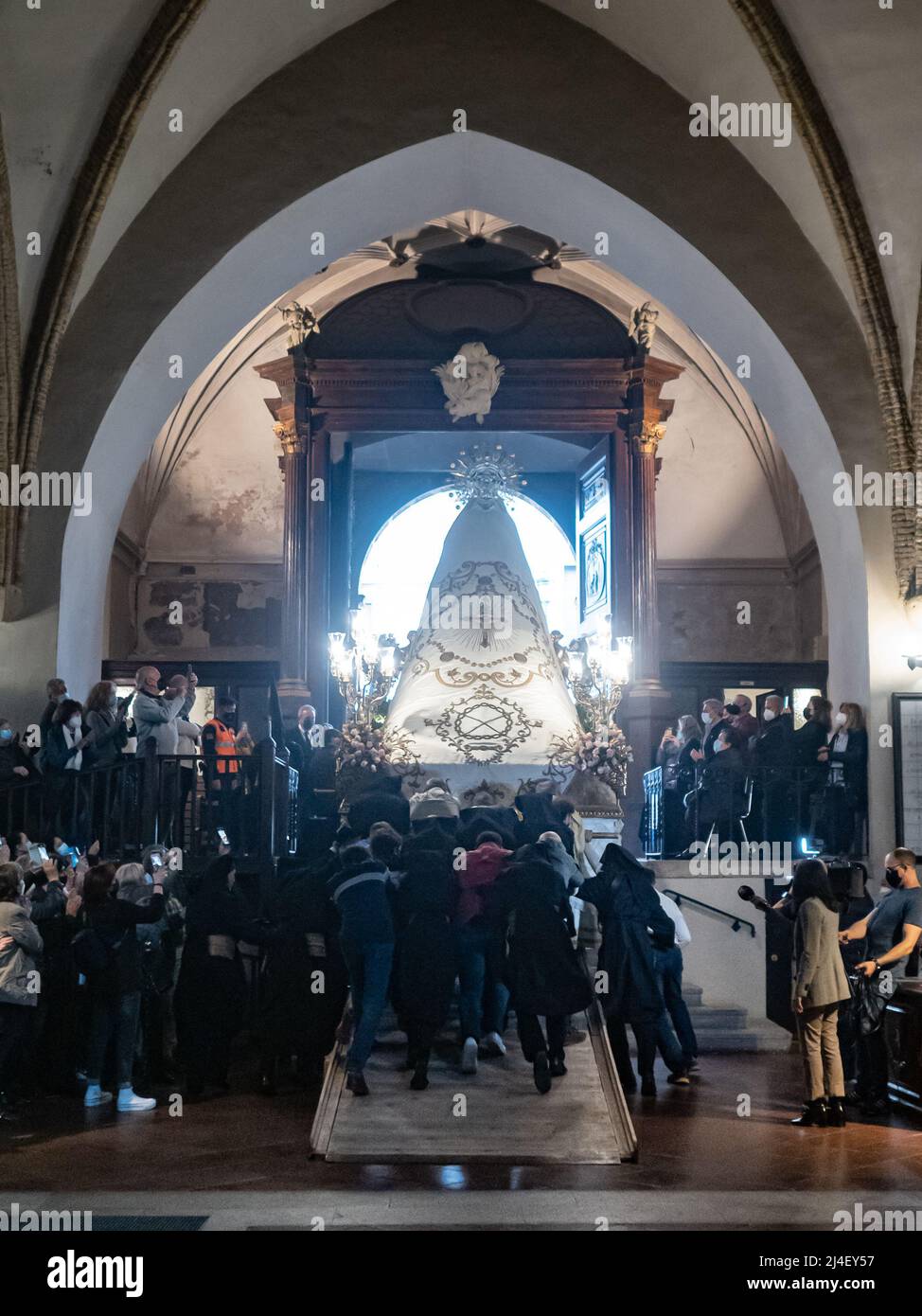 Zaragoza, Spain. 15th april, 2022. The Aragonese Holy Week is