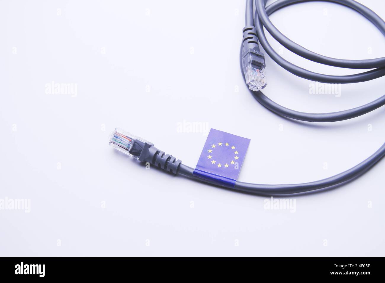 in the European Union. cable with european union flag