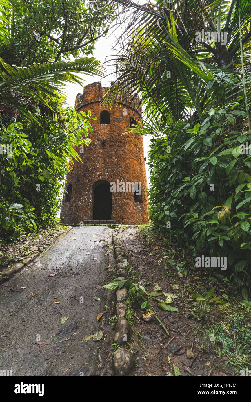 Path to Mt Britton Lookout tower El Yunque National Forest Puerto Rico Stock Photo