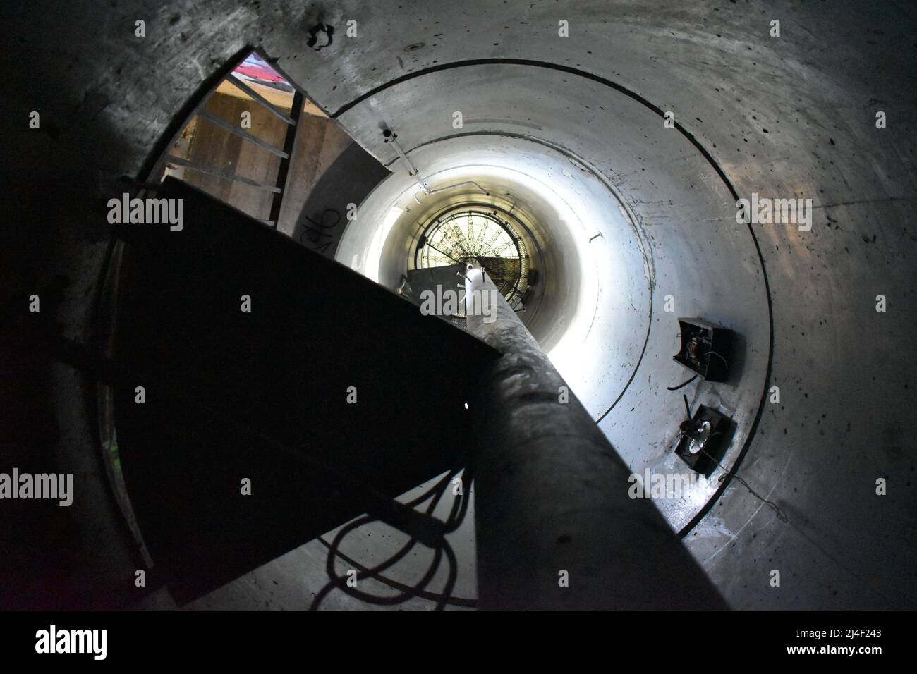 'Area 1', area one, abandoned, lost place, lost places, military base, nuclear base, cold war, war, nuclear weapons, bunkers, command centre, tower Stock Photo