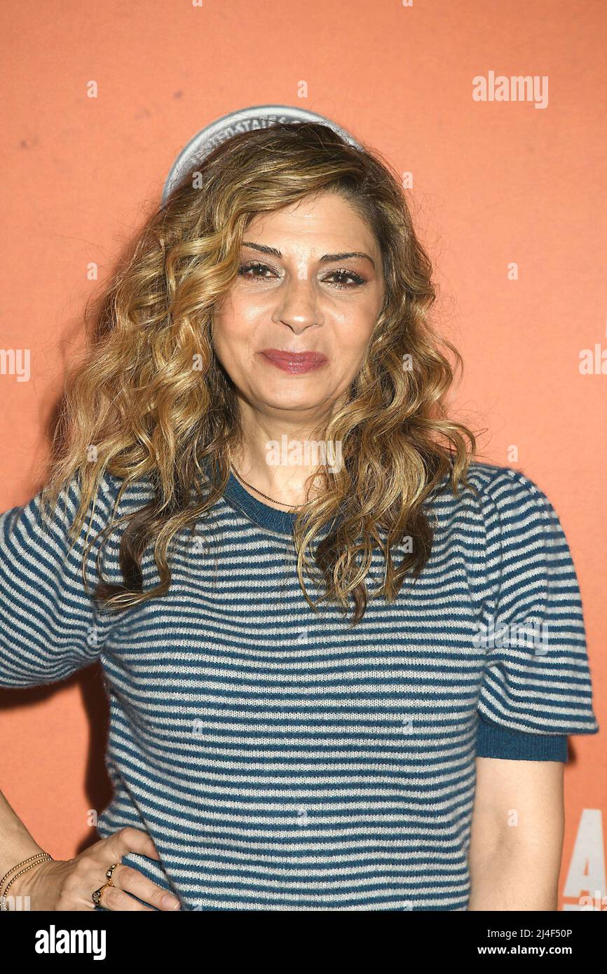 Callie Thorne attends the Broadway Opening of 'American Buffalo' on April 14, 2022 at The Circle in the Square Theatre in New York, New York, USA. Robin Platzer/ Twin Images/ Credit: Sipa USA/Alamy Live News Stock Photo