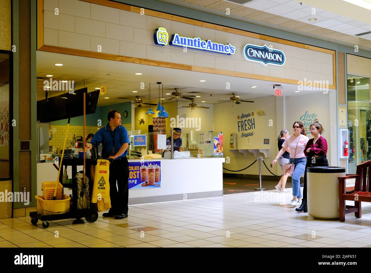 Selinsgrove, United States. 14th Apr, 2022. People are seen in the Susquehanna Valley Mall near Selinsgrove, Pennsylvania, on April 14, 2022. (Photo by Paul Weaver/Sipa USA) Credit: Sipa USA/Alamy Live News Stock Photo