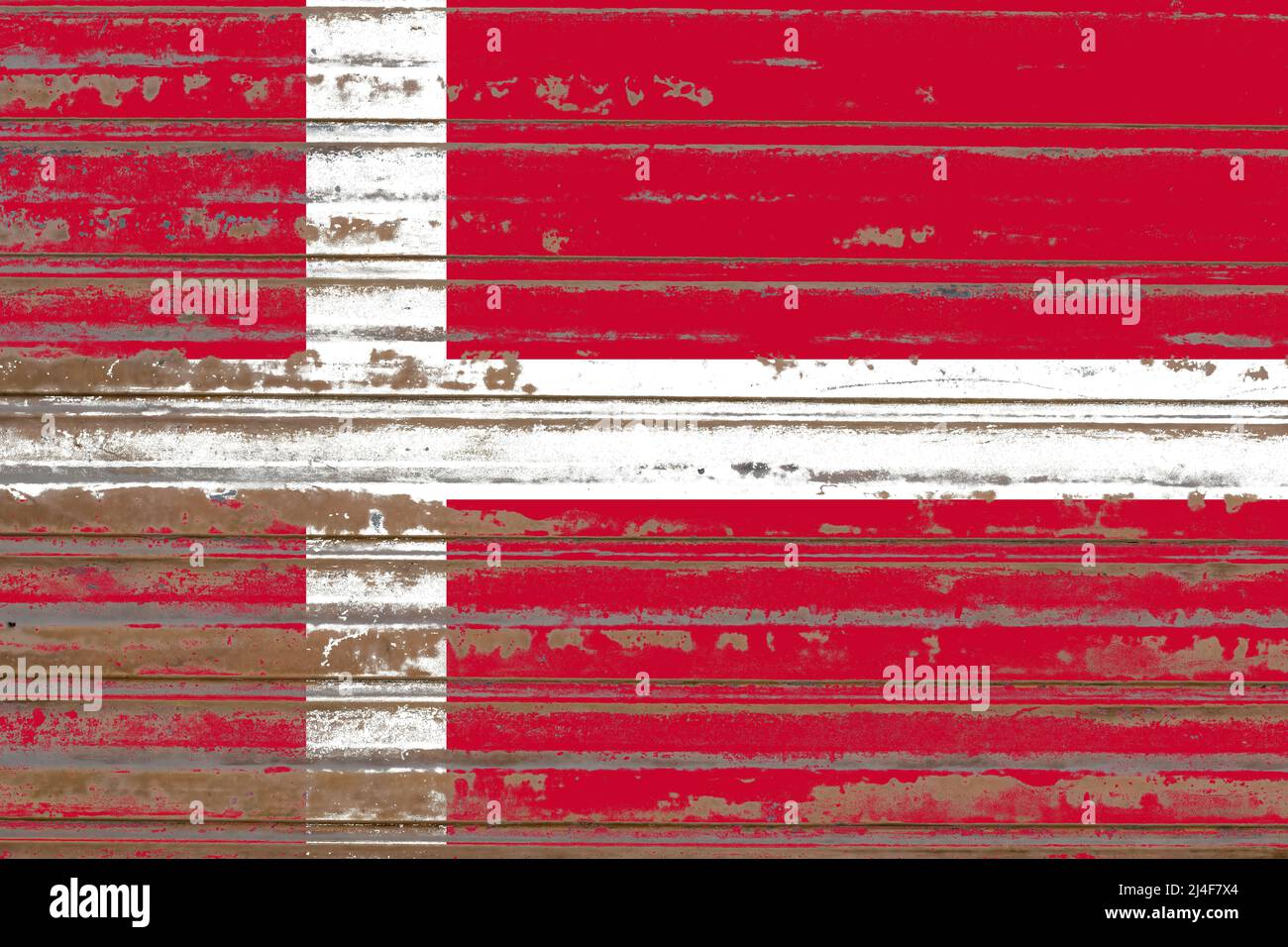 Denmark flag painted on a rustic old metal sheet Stock Photo - Alamy