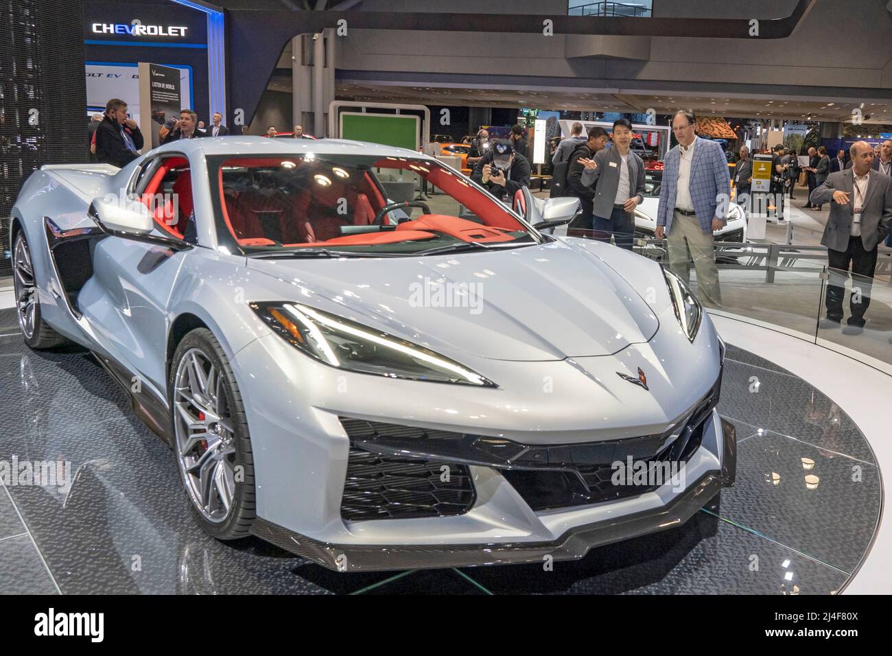 NEW YORK, NEW YORK APRIL 13 A 2023 Chevrolet Corvette Z06 on display
