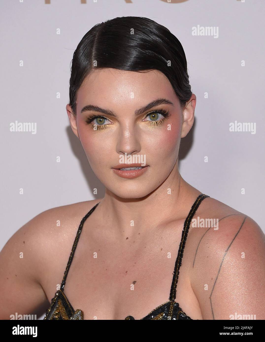 Los Angeles, USA. 14th Apr, 2022. Camren Bicondova arriving to Showtime
