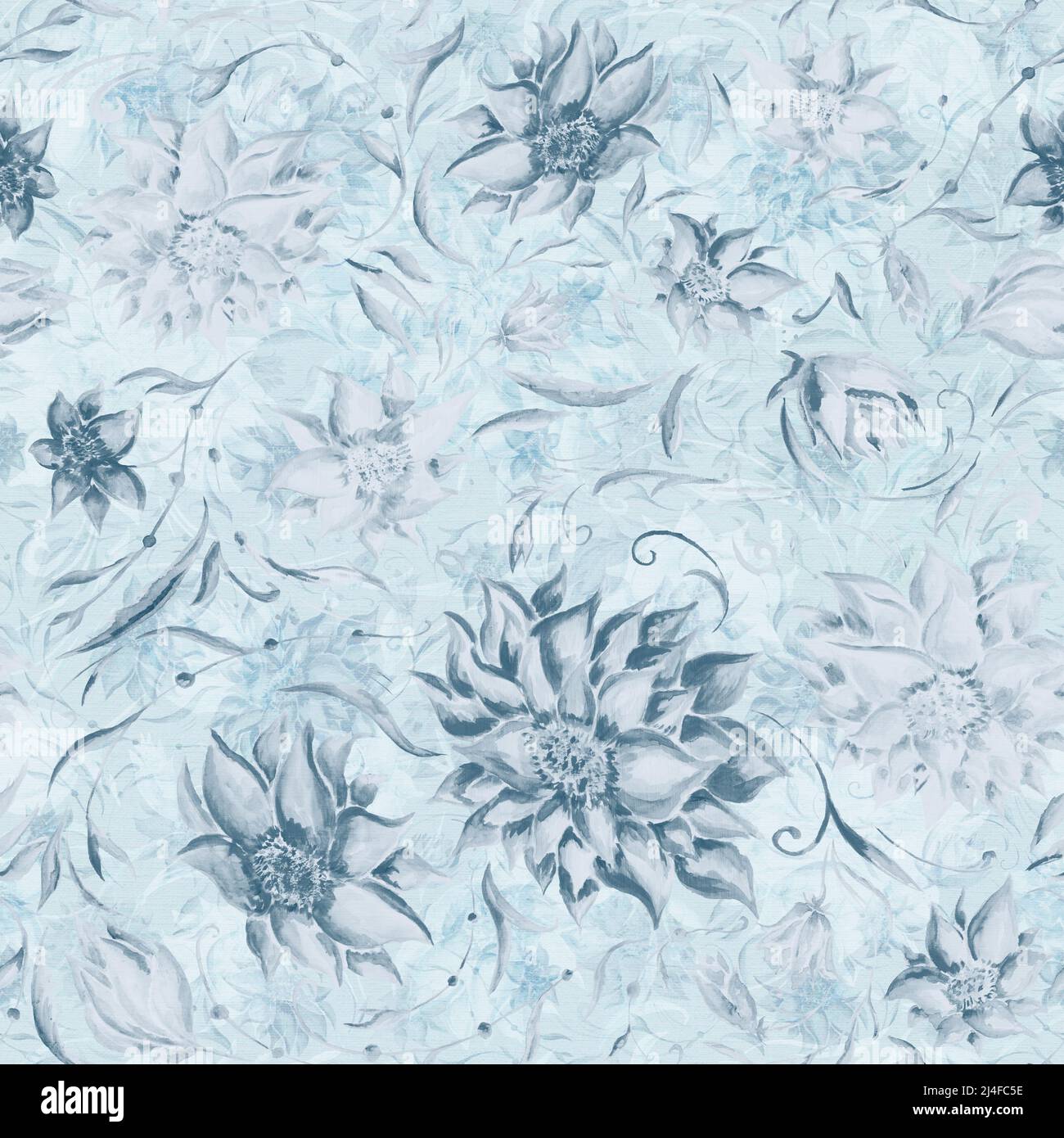Blue vintage floral pattern Stock Photo - Alamy