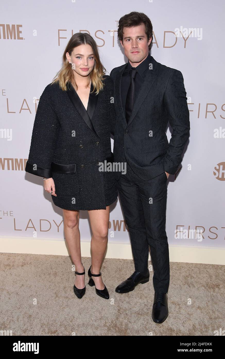 April 14, 2022, Los Angeles, California, USA: Kristine Froseth and Jake Picking arrives for the premiere of ShowtimeÃs ÃThe First LadyÃ at theDirectors Guild theater. (Credit Image: © Lisa O'Connor/ZUMA Press Wire) Stock Photo