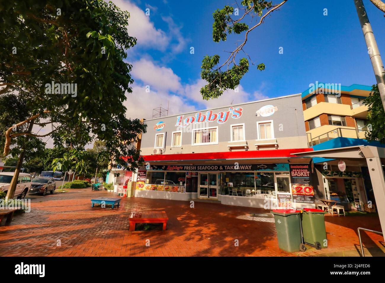 Forster, NSW Australia 13 April 2022 Lobby's Fresh Seafood takeaway