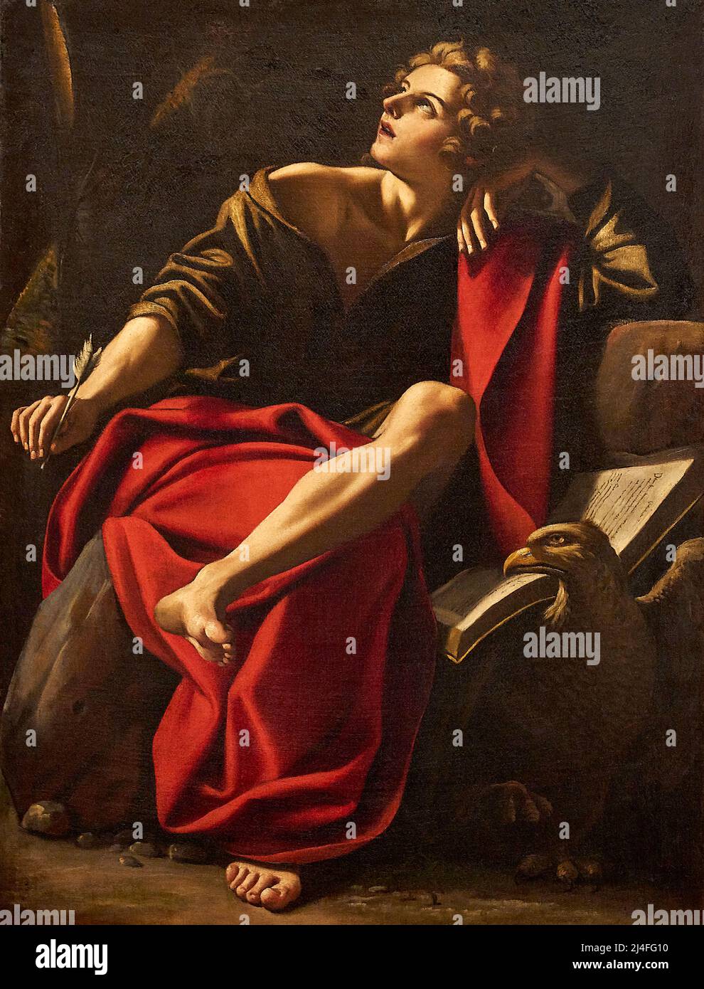 San Giovanni Evangelista  - olio su tela - Sisto Badalocchi  - XVII secolo - Modena, Museo Civico d’Arte Stock Photo