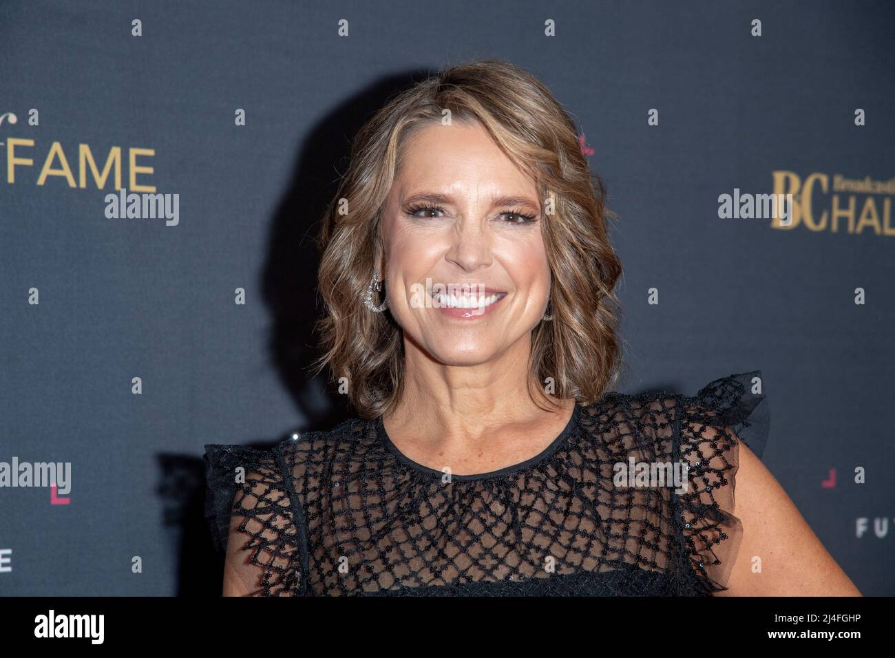 New York, USA. 14th Apr 2022. NEW YORK, NEW YORK - APRIL 14: Hannah Storm attends the 2022 Broadcasting & Cable Hall of Fame at The Ziegfeld Ballroom on April 14, 2022 in New York City. Credit: Ron Adar/Alamy Live News Stock Photo
