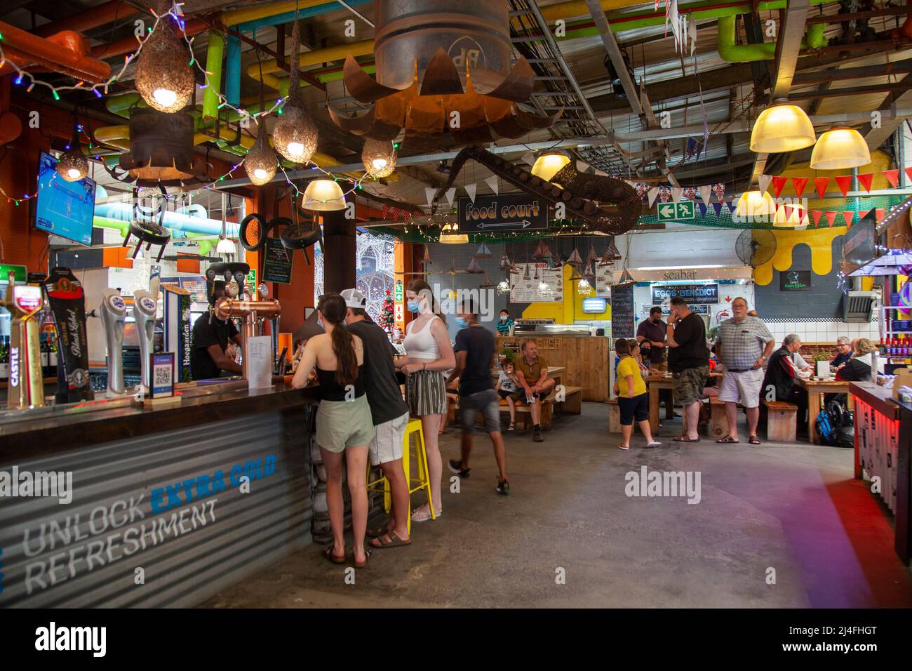 Inside Bay Harbour Market in Hout Bay , Cape Town - South Africa Stock ...