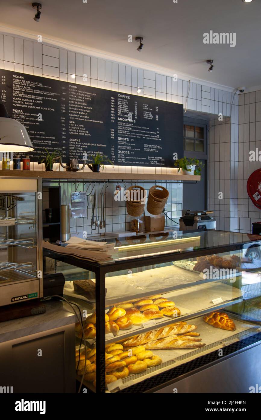 Deus Cafe Bakery in Hout Bay, Western Cape - South Africa Stock Photo