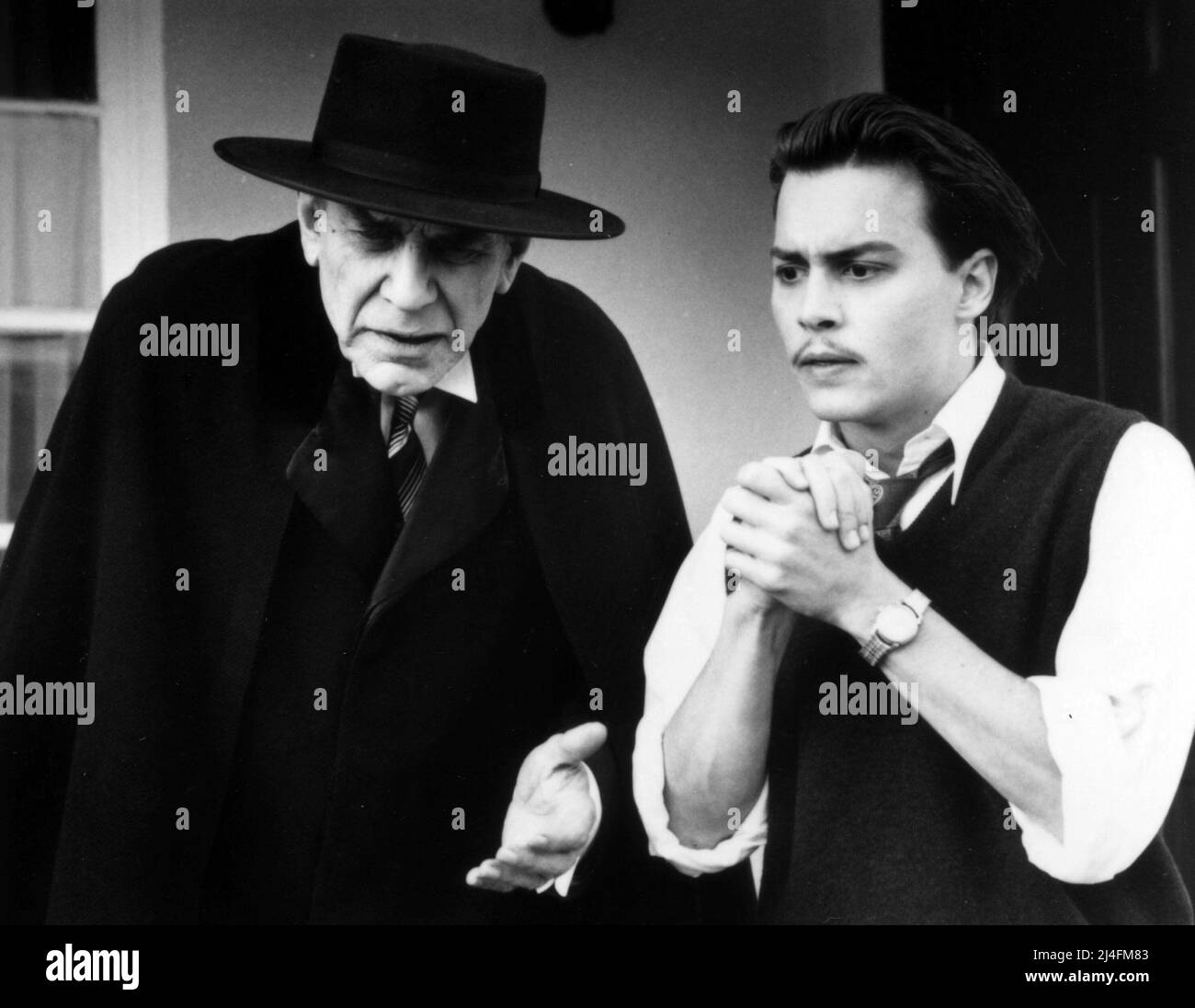 JOHNNY DEPP and MARTIN LANDAU in ED WOOD (1994), directed by TIM BURTON