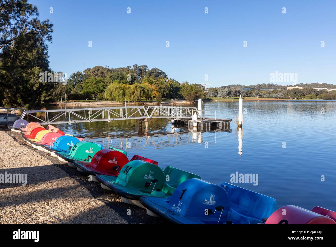 Lake Burley Griffin in Canberra,Australian Capital Territory,Australia Stock Photo