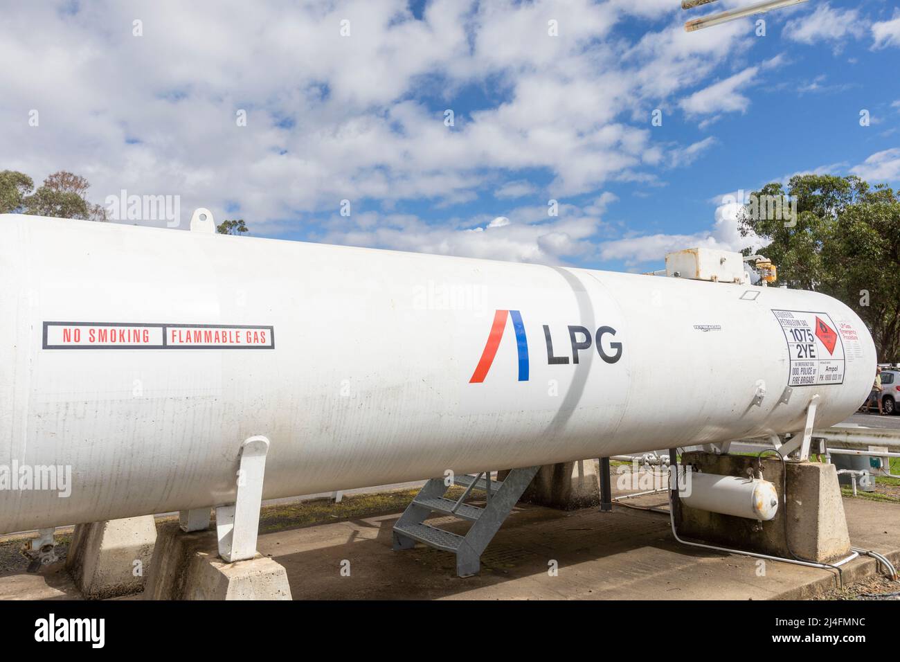 Liquefied petroleum gas LPG stored in tanks in Canberra,ACT,Australia