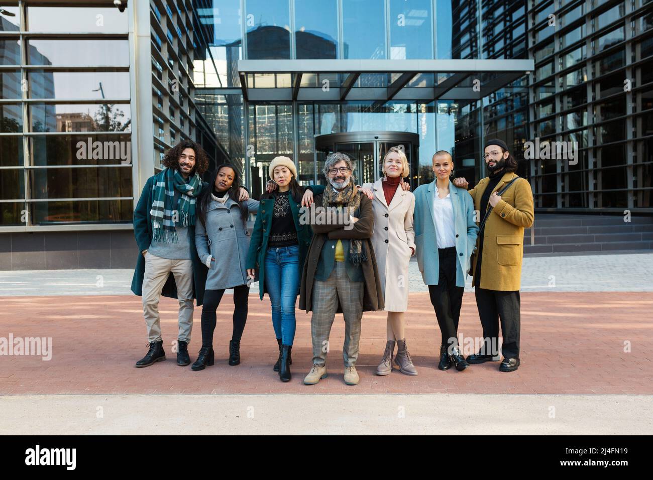 Positive multiracial business team hi res stock photography and images