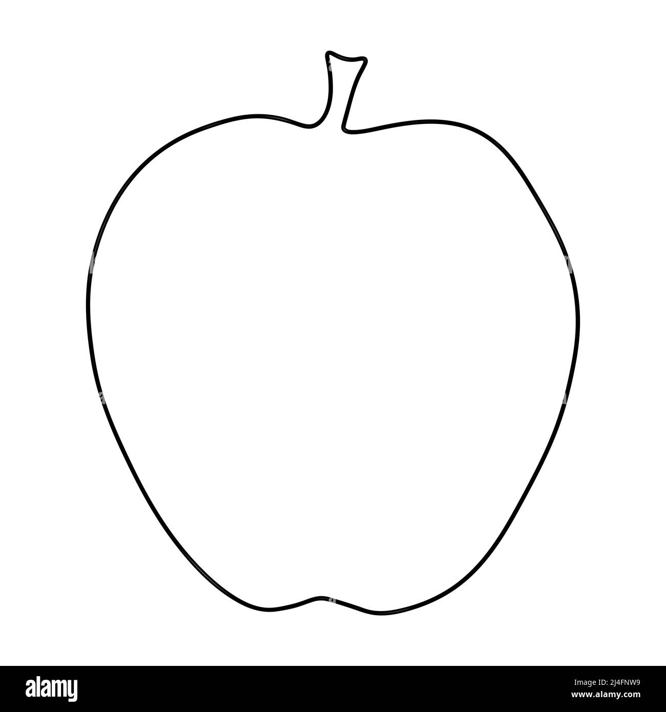 How to draw apple Black and White Stock Photos & Images - Alamy