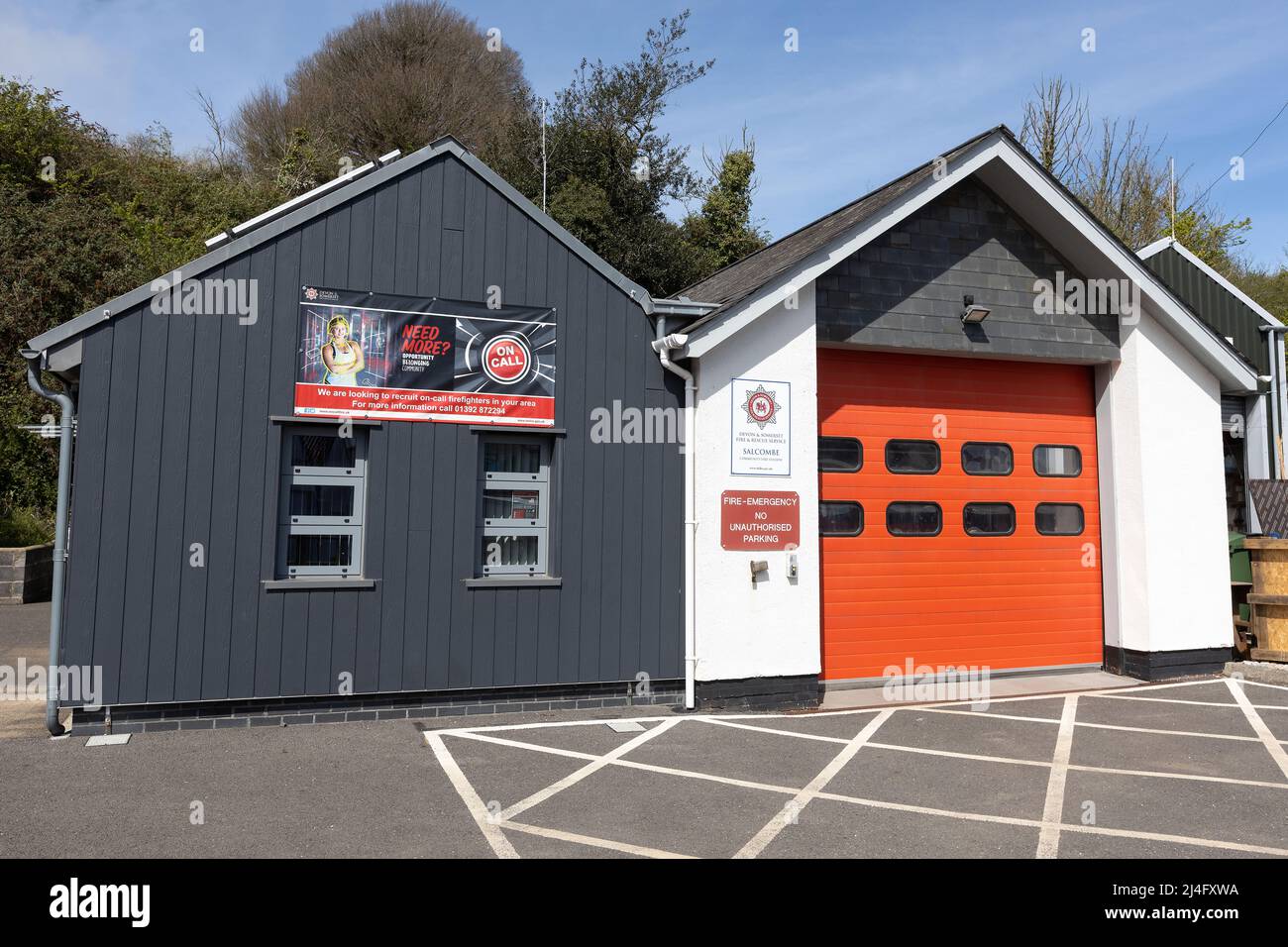 The firestation at Salcombe in Devon Stock Photo