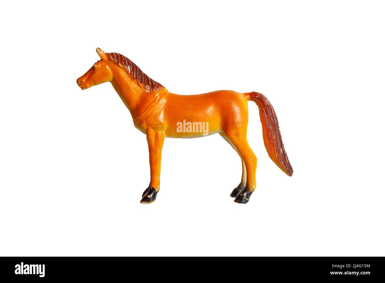 horse toy figurine isolated on white background. High quality photo