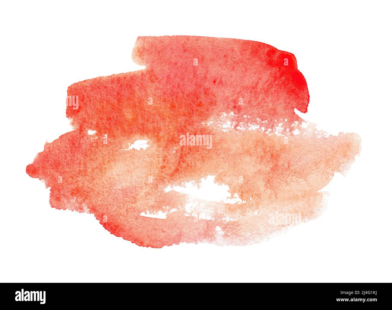 Red watercolor shape. Abstract background for text or logo isolated on ...