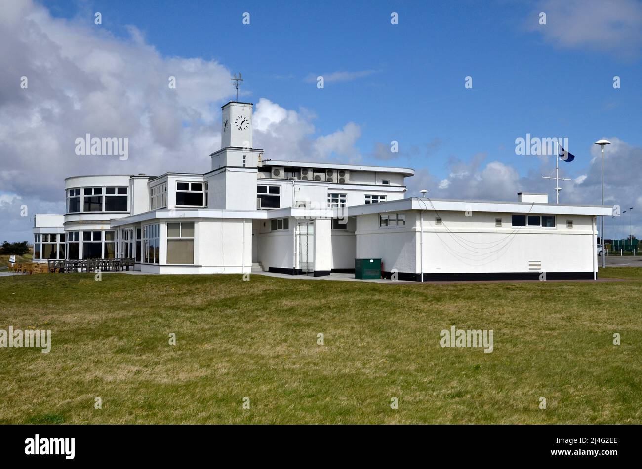 The Clubhouse at Royal Birkdale Golf Club in Southport, Merseyside. It has hosted the Open Championship ten times between 1954 and 2017 Stock Photo