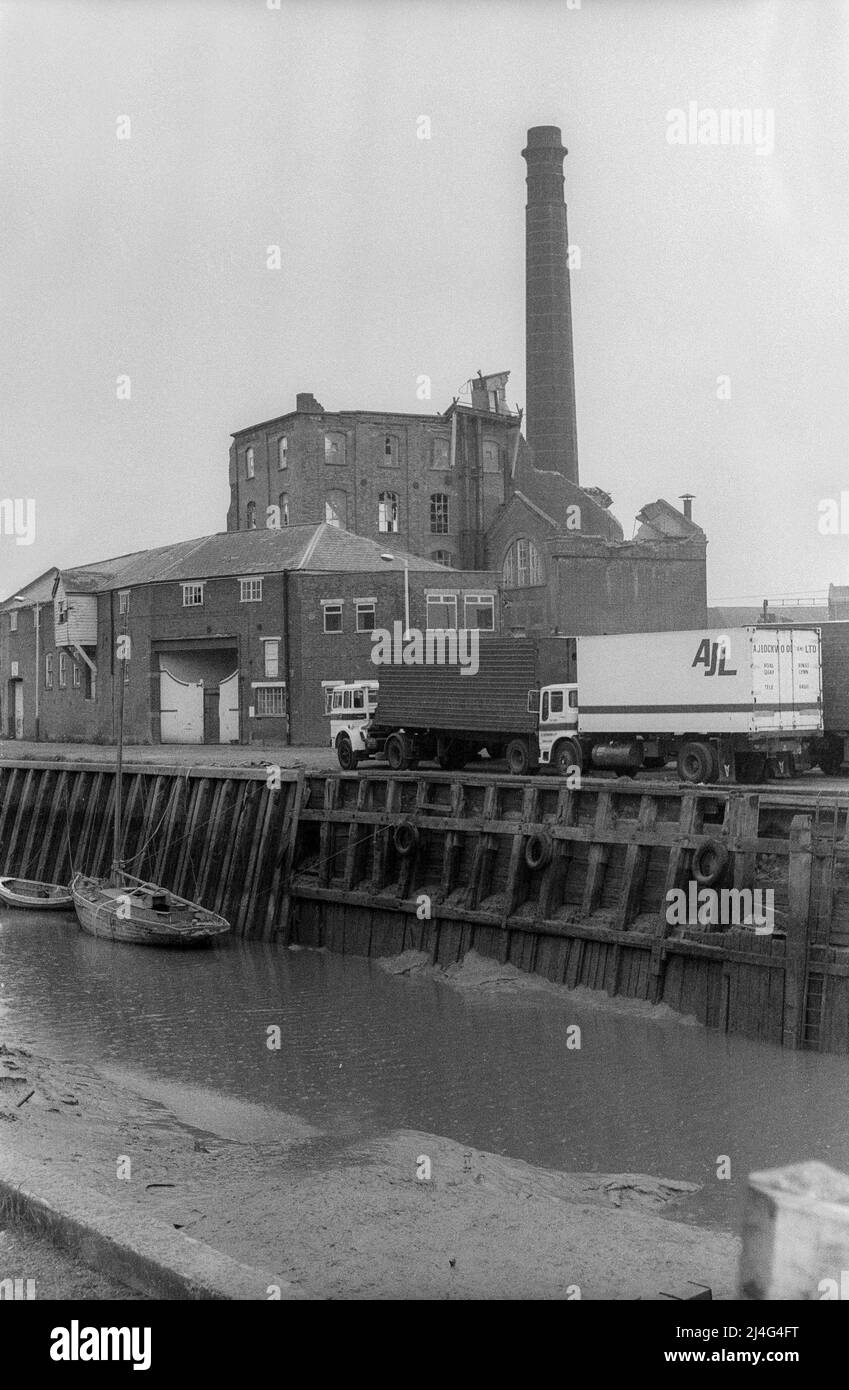Archive photograph of King's Lynn Mill Fleet and Boal Quay. Image is