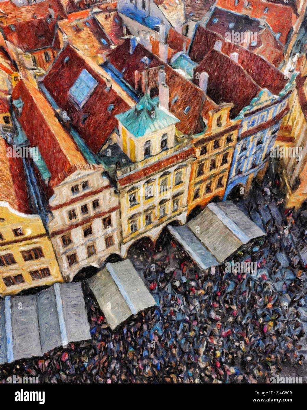 Prague cathedral canvas hires stock photography and images Alamy