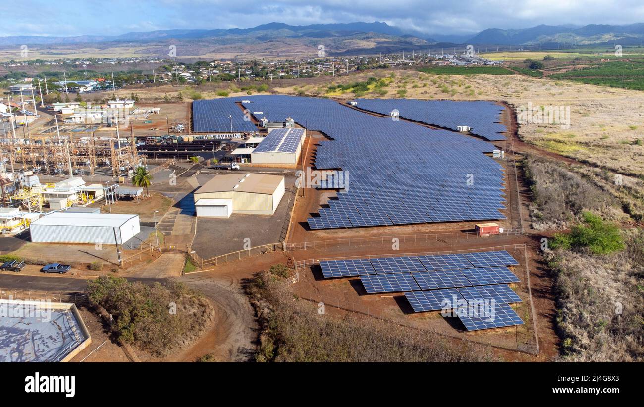 Kauai Island Utility Cooperative, KIUC, Kauai, Hawaii Stock Photo