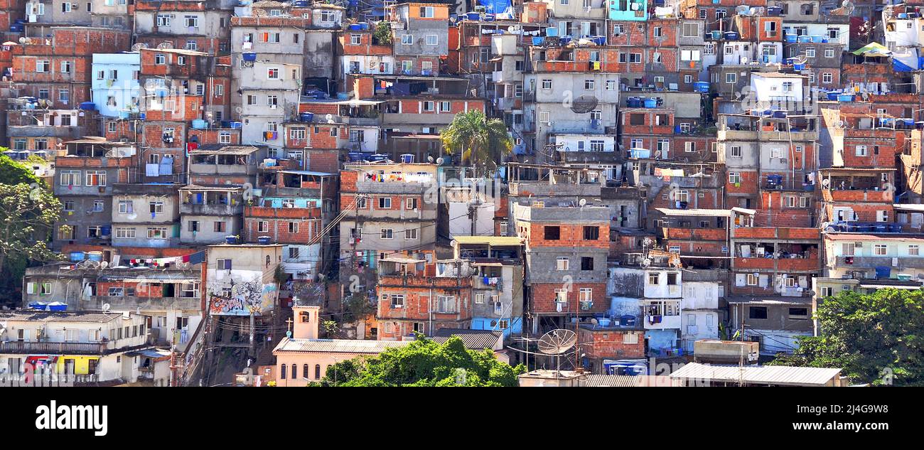 favela, Copacabana, Rio de Janeiro, Brazil Stock Photo
