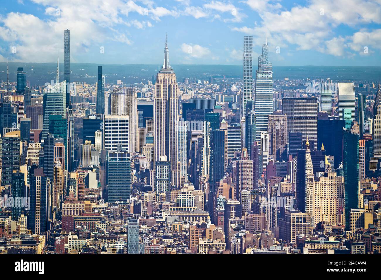 New York City uptown epic skyline view, United States of America Stock