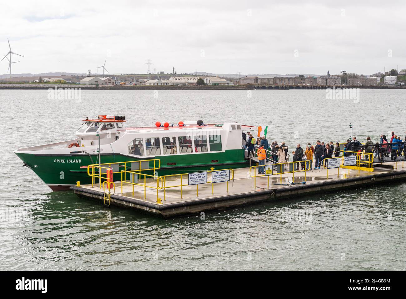 Cobh, Co. Cork, Ireland. 15th Apr, 2022. A visiting cruise liner and